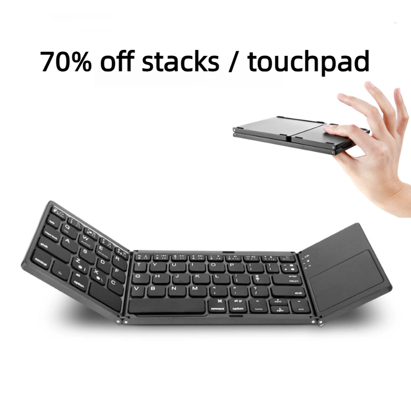 Accessories For Android Tablet - Foldable Wireless Keyboard Ultra Slim Touchpad