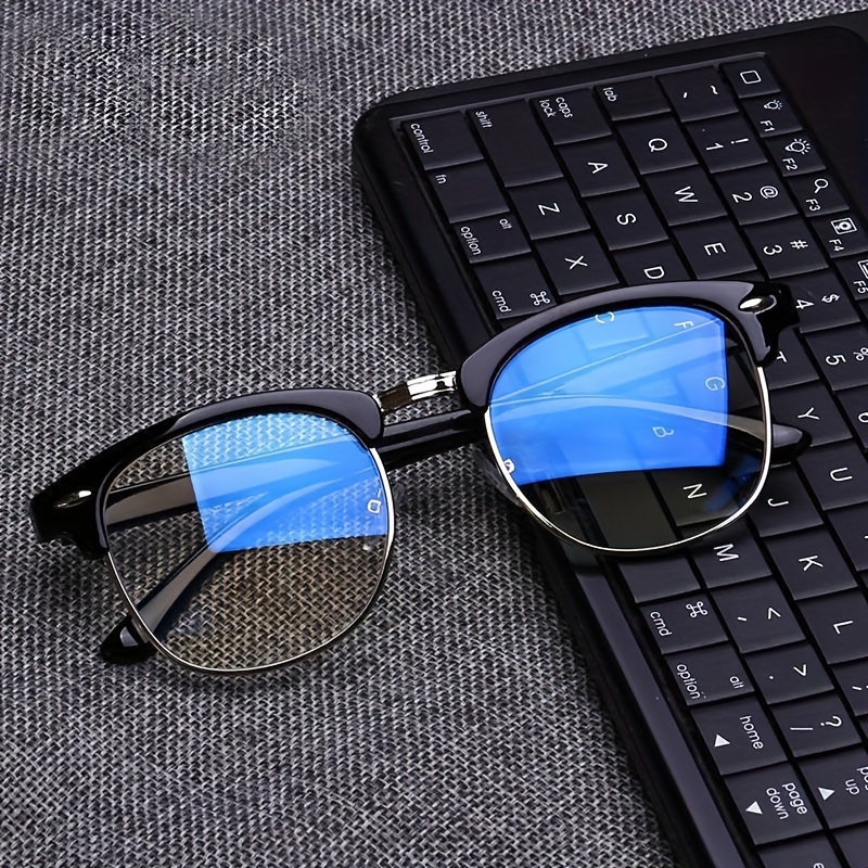 Tablet Tech Accessories - Anti-Blue Glasses - Black Metal Frame