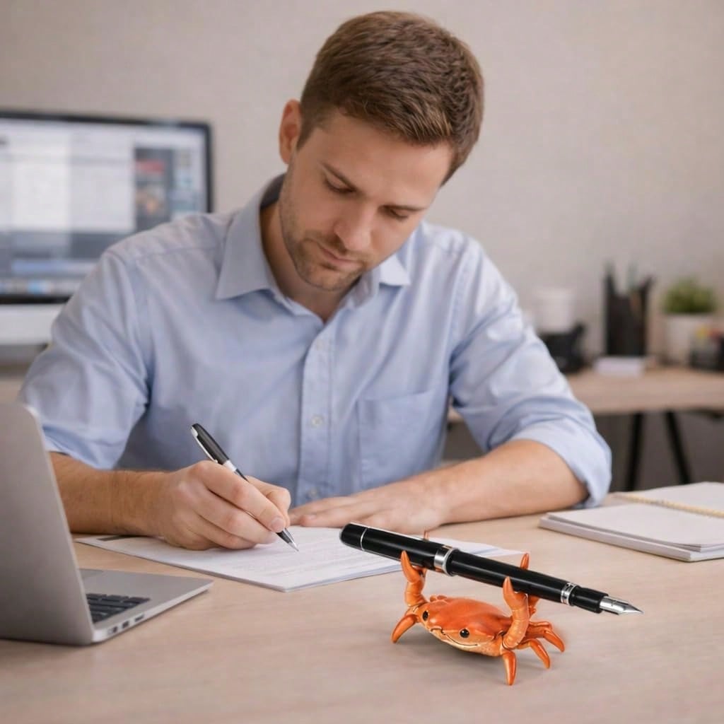 1Pcs Crab Pen Holder for Desk, - Office Table Accessories Unique のレビューと価格