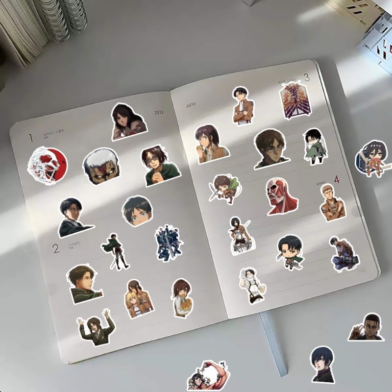 60Pcs Attack on Titan Anime St - Tablet Cute Accessories のレビューと価格