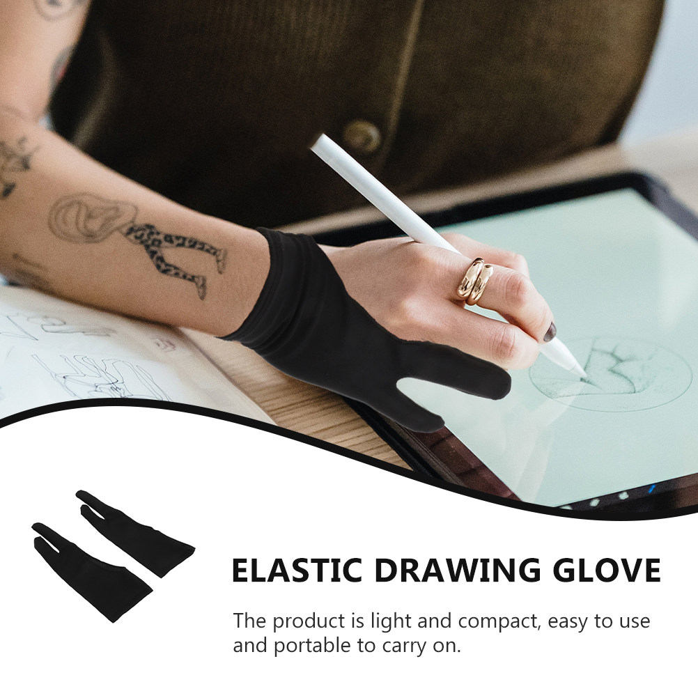 3Pcs Professional Two-Finger A - Drawing Glove Artist のレビューと価格