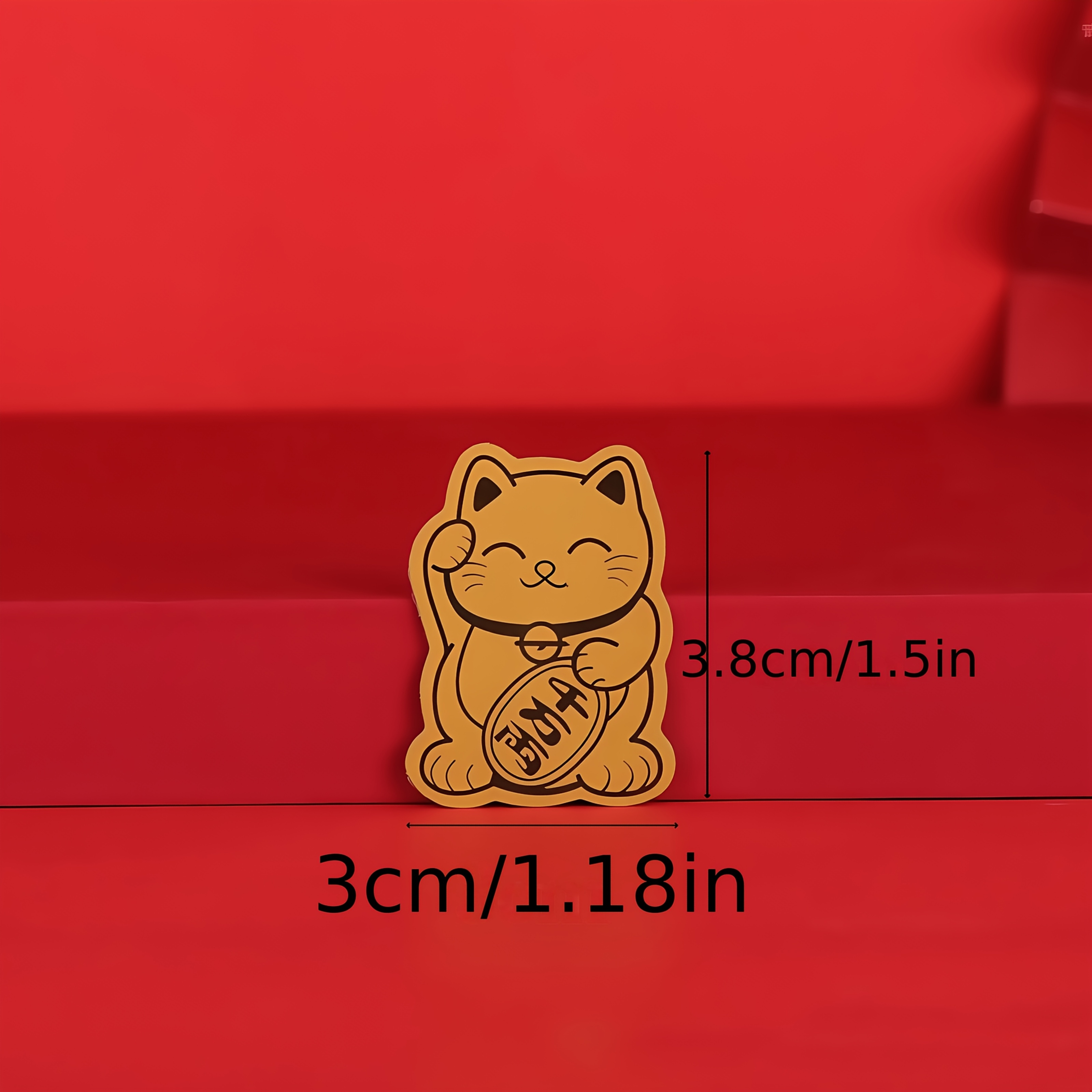 6 Gold Lucky Cat Stickers - De - Tablet Tech Accessories のレビューと価格