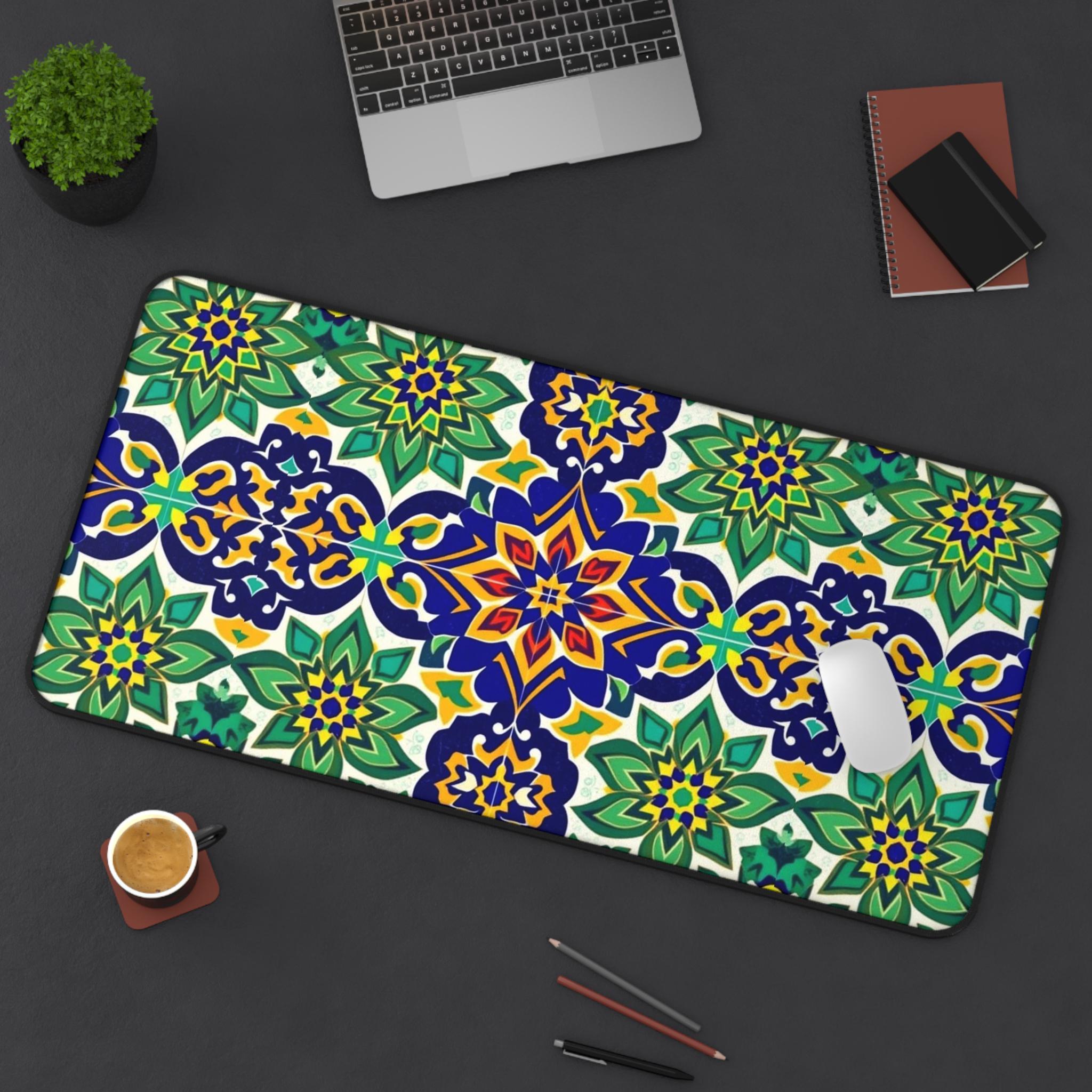 Colorful Floral Table Mat, Sty - Office Table Accessories Unique のレビューと価格
