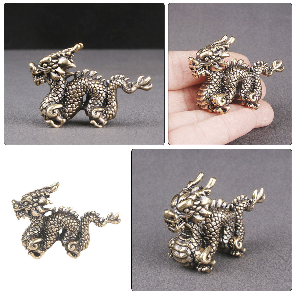 Dragon Table Decor Brass Statu - Office Table Accessories Unique のレビューと価格